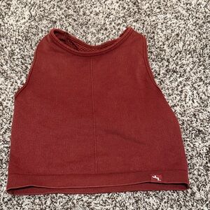 Brown/chestnut colored athletic tank top